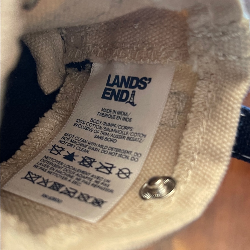 Lands End Mini Canvas Tote Keychain - Picture 5 of 6